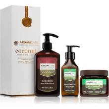 Arganicare Coconut vyživujúci šampón 400 ml + sérum pre vlnité vlasy 100 ml + regeneračná maska na vlasy 500 ml