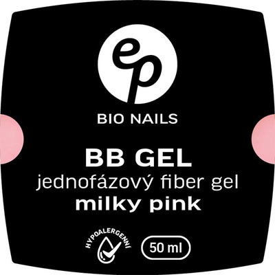 Bio Nails BB jednofázový hypoalergenní gel Fiber milky pink 15 ml