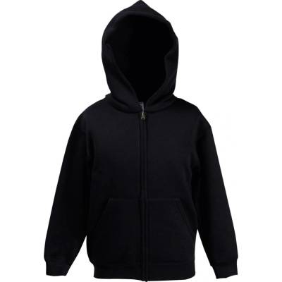 Fruit Of The Loom Classic Kids Sweat Jacket černá
