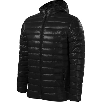 Malfini Černá prošívaná pánská bunda se zipem s kapucí Everest PREMIUM