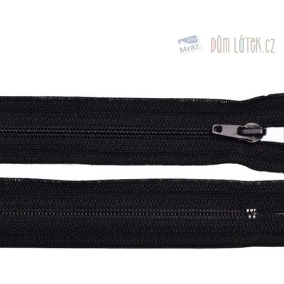 Zips špirálový 3mm nedeliteľný 10 cm čierna