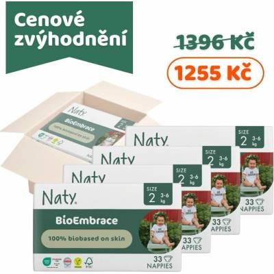 Naty ECO by Mini 3 - 6 kg 4 x 33 ks
