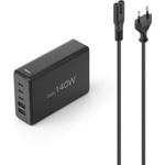 Hama Зарядна станция 140 W, GaN, Fast Charger, 3 x USB-C, 2 x USB-A, PD (201978) - pimpmypc