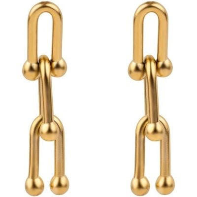 Marc Malone Úchvatné pozlátené visiace náušnice Ivy Gold Earrings MCE250180G