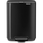 Brabantia Кош за отпадъци с педал Bo, 4 л, черен мат (237805)
