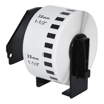 Makki съвместими етикети Brother DK-22225 - White Continuous Length Paper Tape 38mm x 30.48m, Black on White - MK-DK-22225 (MK-DK-22225)