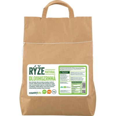 Country Life Bio Ryža dlhozrnná natural 5 kg