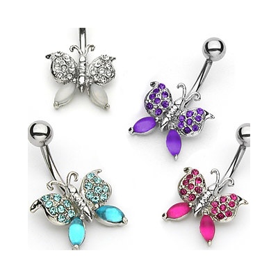 Marre piercing do pupíku motýl HWNSCP347