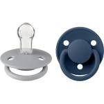 BIBS Силиконови залъгалки Bibs - De Lux, Cloud/Steel Blue, универсален размер, 2 броя (150225) - baby