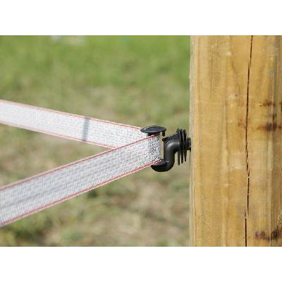 Rohový izolátor pro elektrický ohradník KERBL 441376 CAVALLO, na pásku, s vrutem, Ø 8 mm