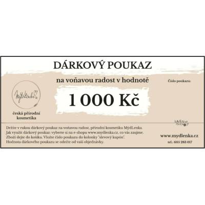 MýdLenka Dárkový poukaz 1000 Kč