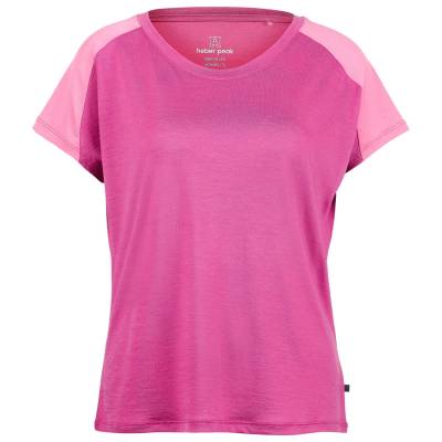 Дамска мериносова блуза Heber Peak Women's MerinoCool165 EvergreenHe. T-Shirt Merino shirt - Deep Pink / Bright Pink - размер 3XL (916-5273-0317)