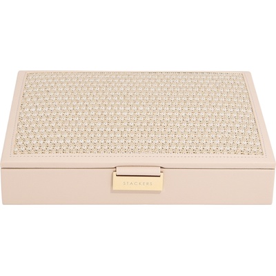 Stackers Raffia classic кутия за бижута, светлорозова, с капак (76759)