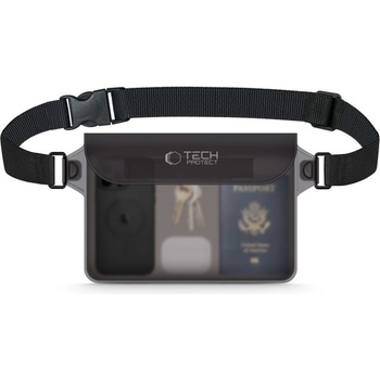 Tech-Protect Универсална водоустойчива чанта от Tech Protect UWP10 - Черна / Прозрачна (5906302310227)