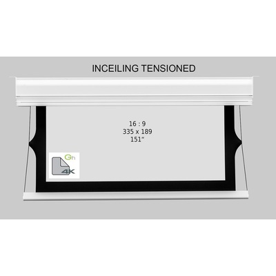 Screenline Моторизиран прожекционен екран, за вграждане в таван, Screenline INCEILING TENS Grey High, 335x189(151"), 16: 9, ALR LONGTHROW (SL-IT335DGH)