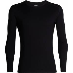 Icebreaker Мъжко мериносово термобельо Icebreaker 260 Tech L/S Crewe Merino base layer - Black (015-0865-0111)