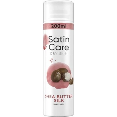 Gillette Satin Care Dry Skin Shea Butter Silk хидратиращ гел за бръснене за суха кожа 200 ml за жени