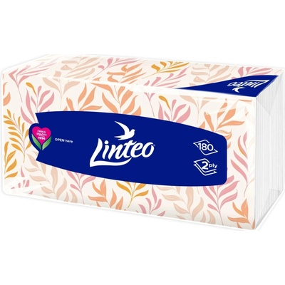 Linteo Papírové kapesníky bílé 2-vrstvé v sáčku 180 ks
