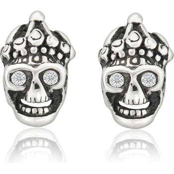 Sam's Artisans náušnice King Ghost Head chirurgická oceľ INM049