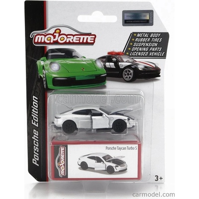 Majorette Porsche Taycan Turbo S 2019 Bílá 1:64