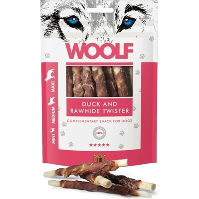WOOLF Snack WOOLF Classic poch. Duck and Rawhide Twister 100 g