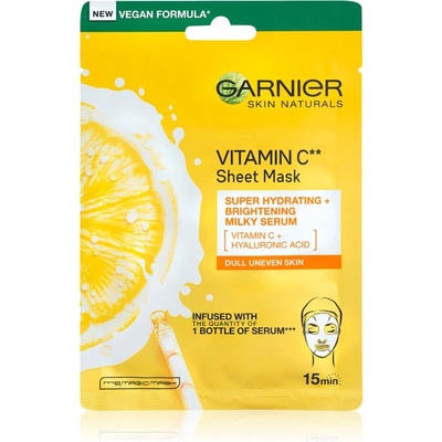 Garnier Skin Naturals Vitamin C платнена маска с озаряващ и хидратиращ ефект с витамин С 28 гр