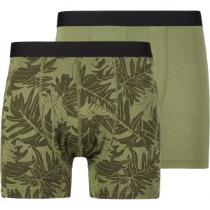 Stoic Мъжко синтетично термобельо Stoic TrosaSt. Boxer long 2-Pack Synthetic base layer - Moss Green AOP / Dark Olive (014-2563-0212)