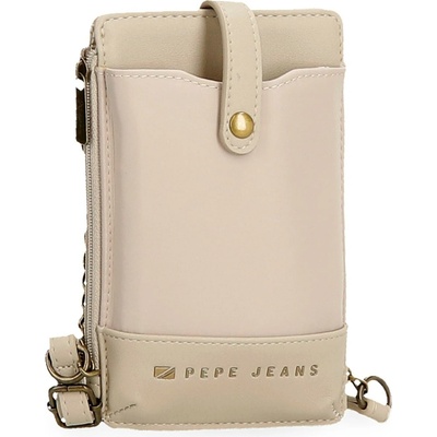 Morgan Crossbody taška na mobil s peněženkou Pepe Jeans béžová