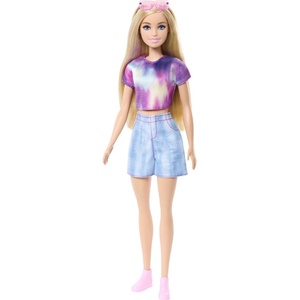Barbie Кукла Barbie Mysteries Beach Detectives - С дънкови панталонки и цветна тениска (JFV63)