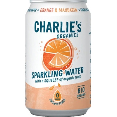 Charlie's Organics sycená pitná voda s pomerančovou a mandarinkovou šťávou 330 ml