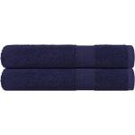 vidaXL Кърпи за сауна FROGN 2 бр. тъмносини 80x200 см 360 г/м2 (136791)