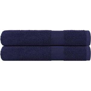 vidaXL Кърпи за сауна FROGN 2 бр. тъмносини 80x200 см 360 г/м2 (136791)