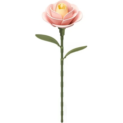 ROBOTIME Rokr Floral Art: 3D puzzle Světle růžová kamélie 37 ks
