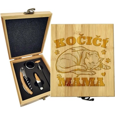 Sablio Dárková sada na víno Kočičí máma: 147×168×49 mm