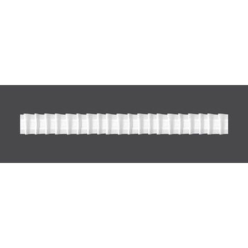 MAGAM Záclonová řasící páska, stuha F1-150, tužkové sklady, řasení 1:1,5, bílá, šířka 2,5cm (v metráži)