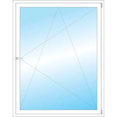 Okna Hned Plastové okno 1250 x 1600 mm bílé otevíravé a sklopné pravé