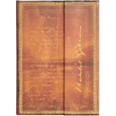 Paperblanks Тефтер K. Gibran, Midi, широки редове, твърда корица, 72 листа (PB9297-1)