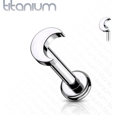 Šperky4U piercing do brady labreta měsíček TIT1099-1206