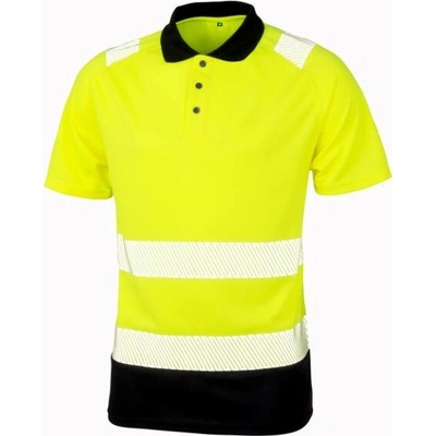 Result R 501X Unisex reflexná polokošeľa fluorescent yellow/black S/M