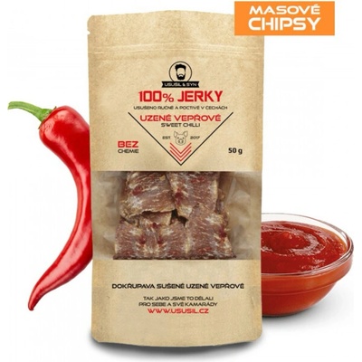 100% JERKY CHIPSY BRAVČOVÉ SWEET CHILLI 50 g