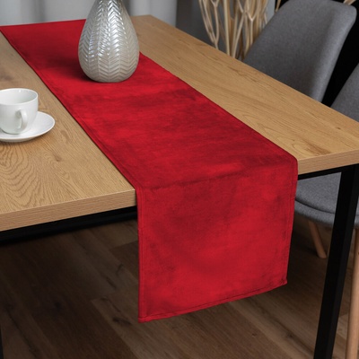 Biante Zamatový behúň Velvet Prémium SVP-051 Sýto červený 35x120 cm