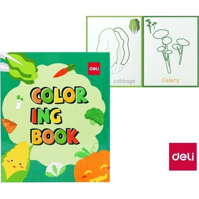 Omalovánky ZELENINA 12 listů DELI EN042