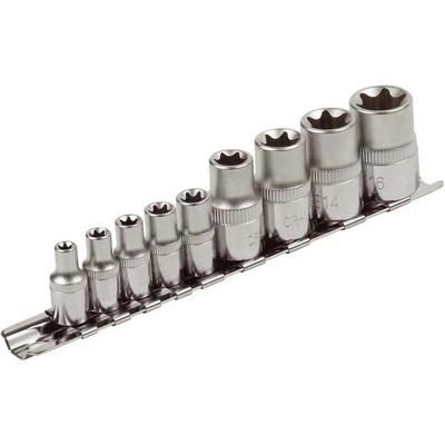 EXTOL PREMIUM 8818114 hlavice nástrčné E profil (vnitřní TORX) 1/2" CrV 9ks – Zboží Dáma