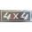Autoexpress Табелка "4x4", пластмасова със сребристи букви