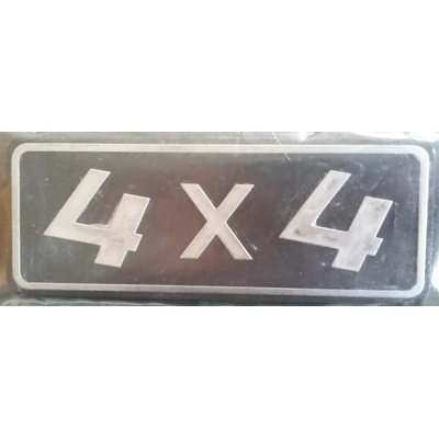 Autoexpress Табелка "4x4", пластмасова със сребристи букви