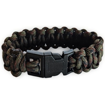 Image 1 of WARAGOD Гривна от паракорд с пластмасова щипка Corna, камуфлажно зелена (WAR0073010)