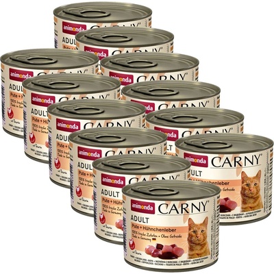 Animonda Carny Adult - Пуйка и пилешки дроб 12 x 200 г