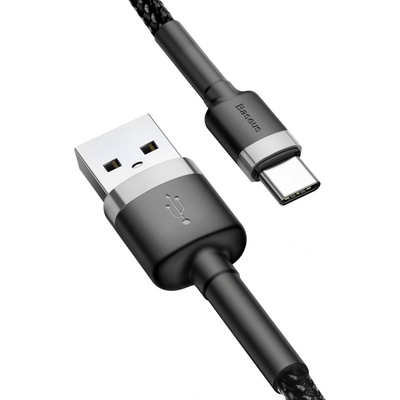 Baseus CATKLF-BG1 USB-C 3A, 1m, šedý, černý