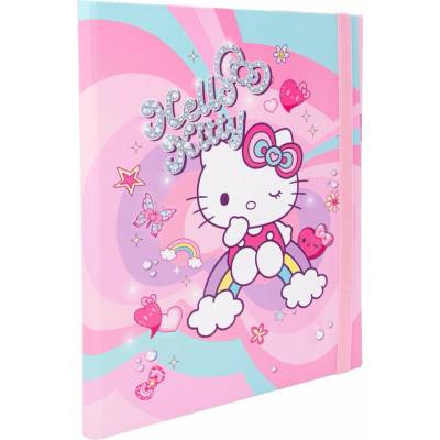 Patio desky na sešity A4 s širokou gumou Hello Kitty vzor 1