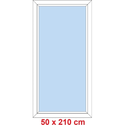 Soft Plastové okno 50x210 cm, FIX neotevíravé, Bílá levé